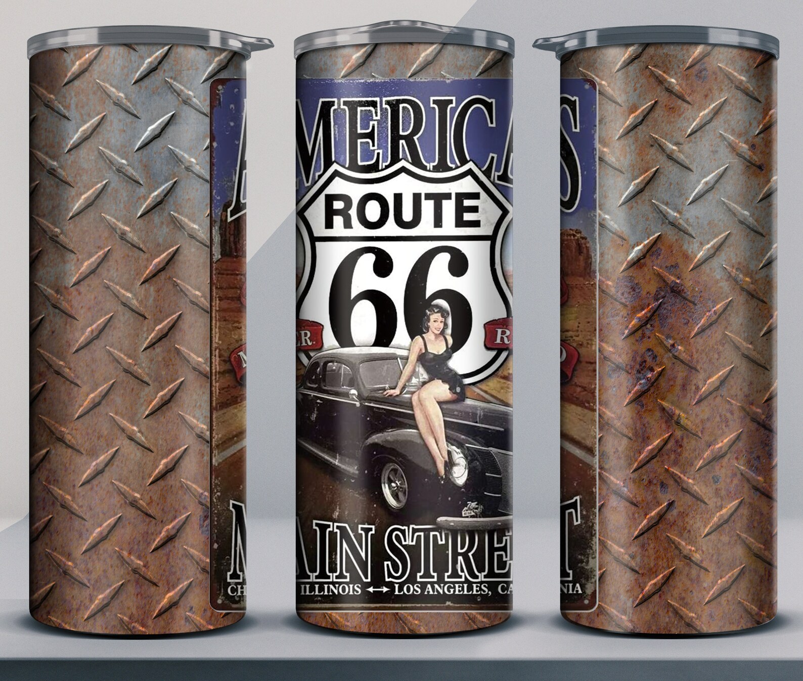 67 Rustey Vintage Route 66 Rusty Metal Background Graphic DIGITAL ONLY Instant ...