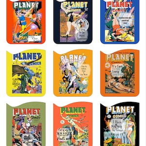 Citas sarcásticas - 9 cómics antiguos - Tarjetero para teléfono - Funda para iPhone con tarjeta de crédito y tarjeta de identificación - Gráficos de descarga instantánea