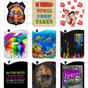 9 Gráficos Pop Art Tarjetero Teléfono iPhone Cartera ID Tarjeta de Crédito Estuche Caddy Descarga Instantánea Gráficos