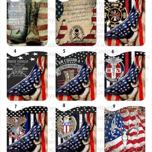 9. Portatarjetas con gráficos militares patrióticos para teléfono, iPhone, billetera, tarjetero, tarjeta de identificación, accesorio para smartphone, descarga instantánea.