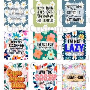 9 Grafiken freche Zitate Sprüche Kartenhalter Handy Instant Download Grafiken