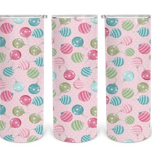 Christmas Ornaments - Instant Download PNG - Sublimation 20oz Skinny Tumbler Wrap
