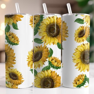 Große Sonnenblumen - Sofortige Download-Grafik - 20 Unzen Skinny Tumbler Wrap & mehr