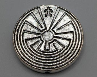 Man In the Maze Round Bead