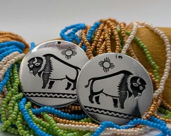 Pendentif rond buffle