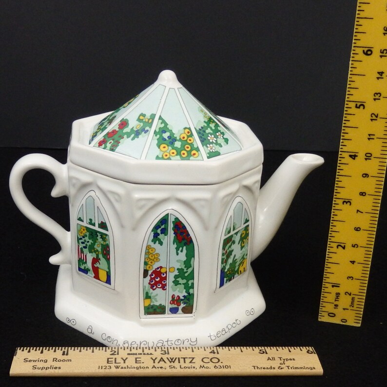 Vintage A Conservatory Teapot English Life Teapots Wade Etsy