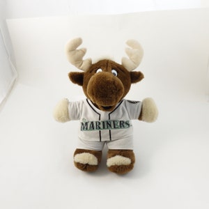 Vintage 90s Mariner Moose Plush Toy Seattle Mariners Mascot Stuffed Animal Plush Moose Stuffed Moose Stuffed Toy Baseball MLB