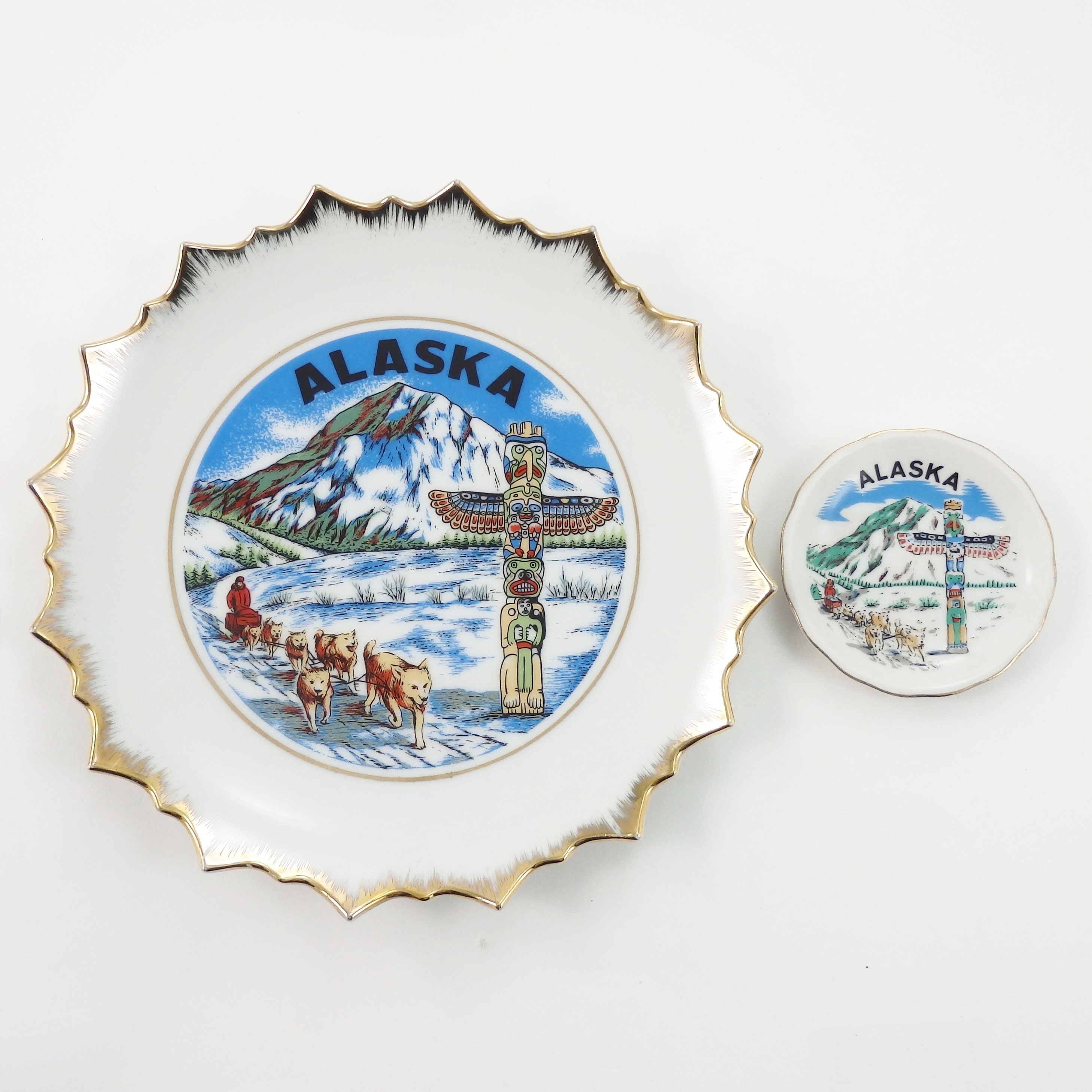 Vintage Alaska Teller 2er Set Home State Teller Alaska Etsy