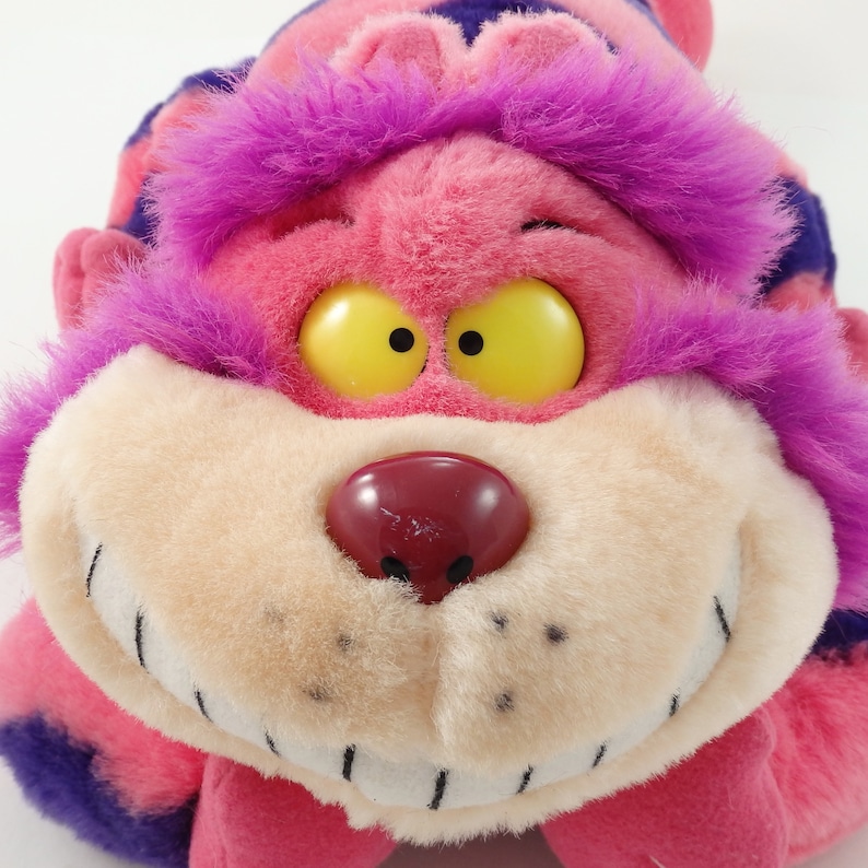Alice In Wonderland Stuffed Cat Vintage 90s Disney Cheshire Cat Plush Toy Stuffed Animal Disney Plush Plush Cheshire Cat Plushie