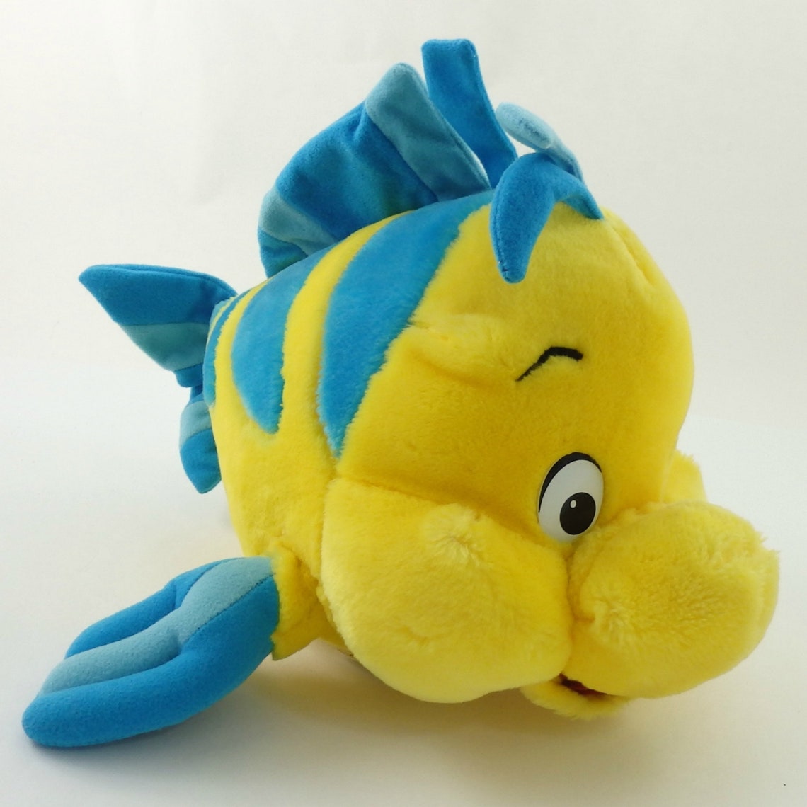 Vintage 90s Disney Flounder Plush Toy The Little Mermaid Etsy