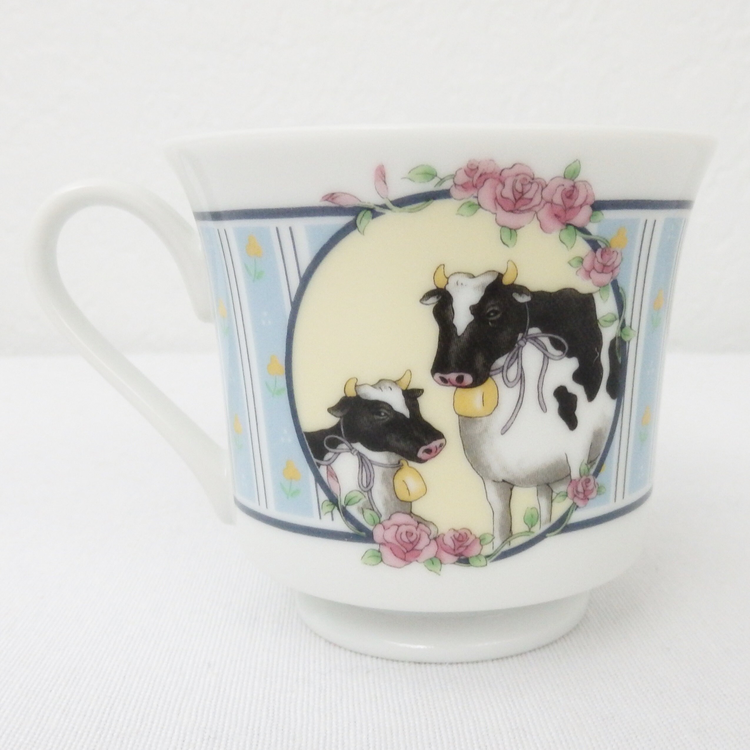 Vintage Cow Teacup Set of 4 Cow Teacups Cow Mug Farm Mug Etsy