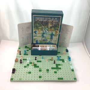 Vintage 60s Feudal Game, 1967, Board Game, Battle Game, Strategic Game, Strategy Game Night