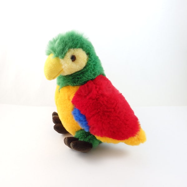 Vintage 90s Chosun Parrot Plush Toy, Stuffed Animal, Stuffed Parrot Plushie, Plush Parrot, Stuffed Bird Plush, Stuffed Toy
