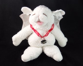 Vintage Shari Lewis Christmas Angel Lamb Chop Puppet, Hand Puppet, Lamb Chops Puppet, Lamb Puppet, Lamb Chop Plush Toy, Lambchop