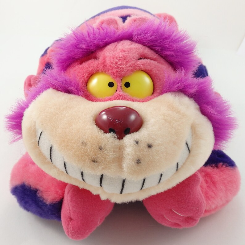 Alice In Wonderland Stuffed Cat Vintage 90s Disney Cheshire Cat Plush Toy Stuffed Animal Disney Plush Plush Cheshire Cat Plushie