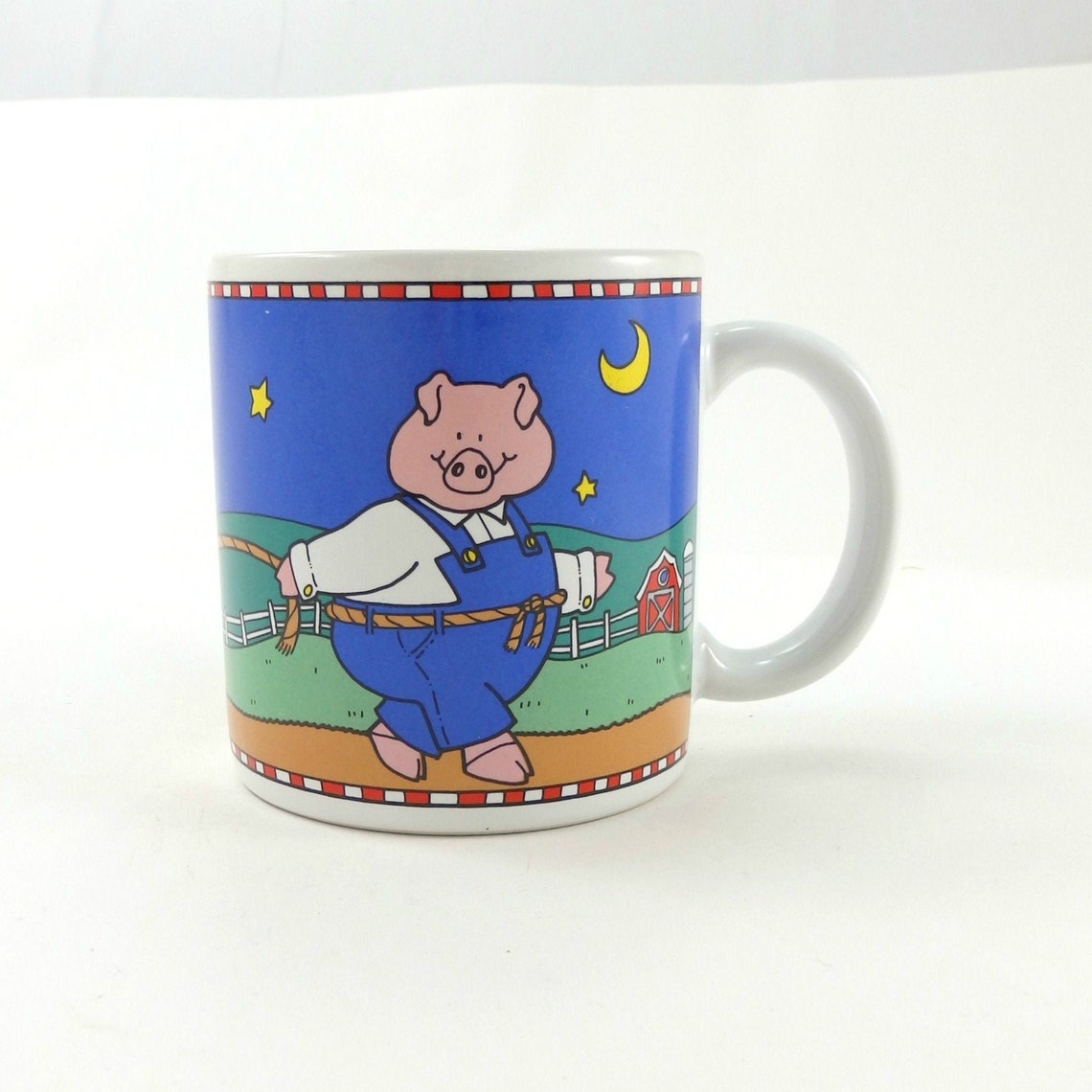 Vintage 80s Pig Mug Farm Animal Mug Farm Mug Barn Mug Etsy
