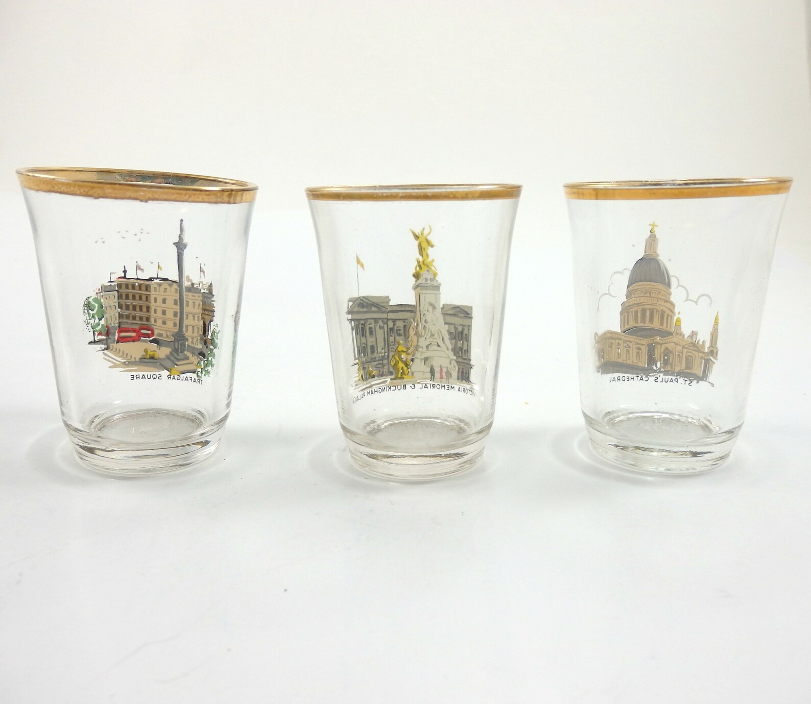 Vintage London Shot Glass Set de 3 London England Souvenir Etsy