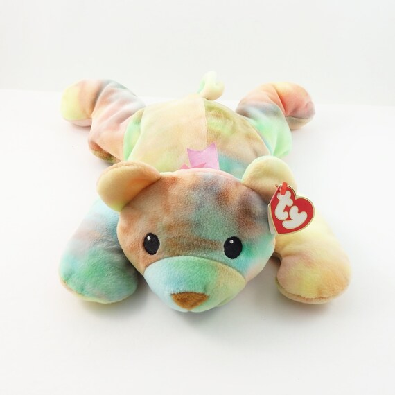 tie dye stuffed dog