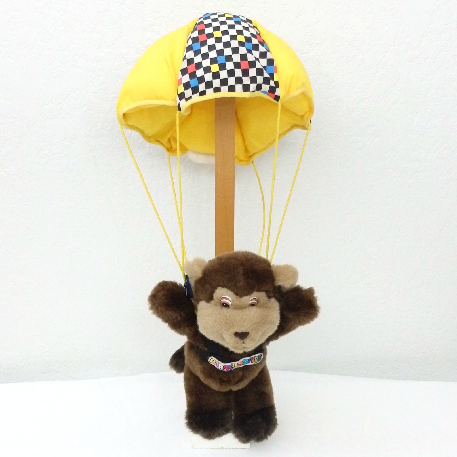 Vintage 80s Applause Paratrooper Monkey Plush Parachute Toy Etsy