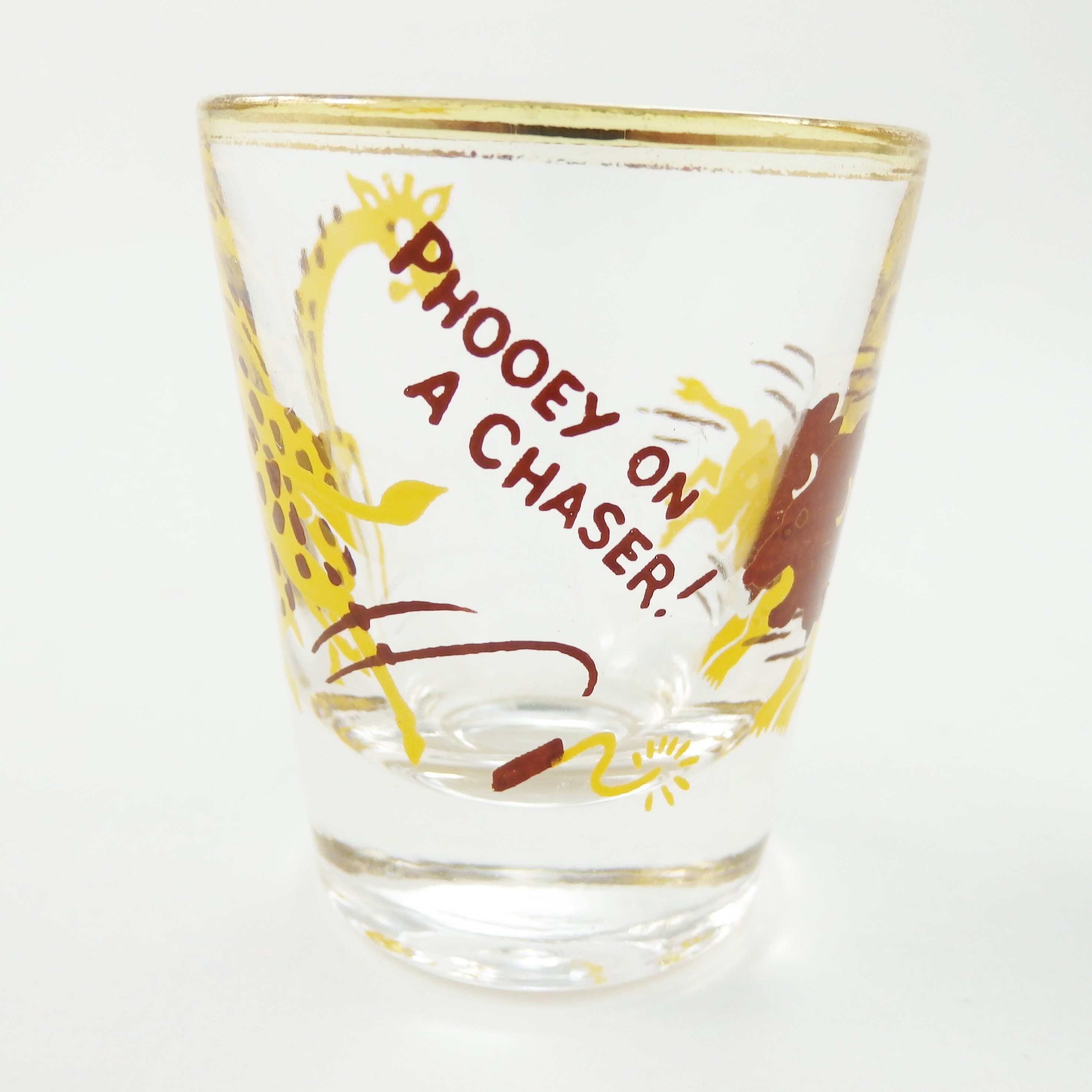 Vintage 50s Phooey On A Chaser Shot Glass Mid Century Shot Etsy Sweden