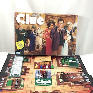 Vintage 90s Clue Game, Hasbro Parker Brothers Detective Game 1996, Clue Board Game, Family Game Night