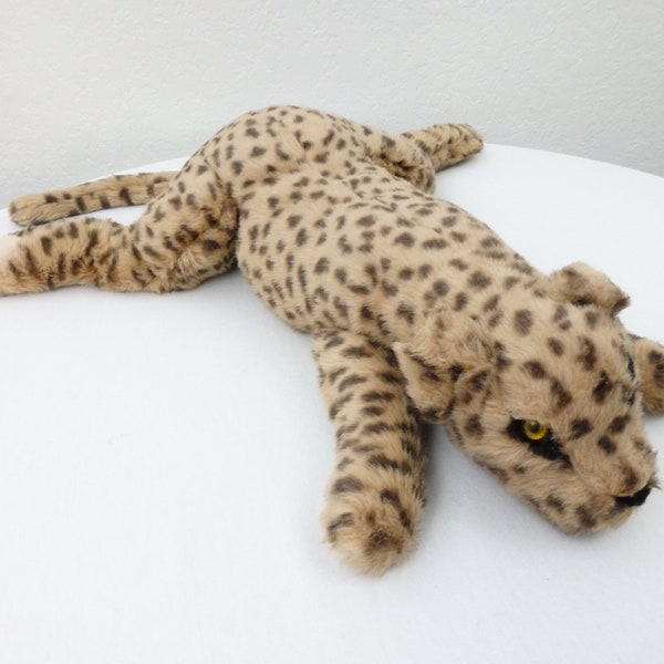 Vintage 80s Applause Bravo Leopard Plush Toy, Stuffed Leopard Plushie, Plush Leopard, Big Cat Plush, Stuffed Animal, Stuffed Toy