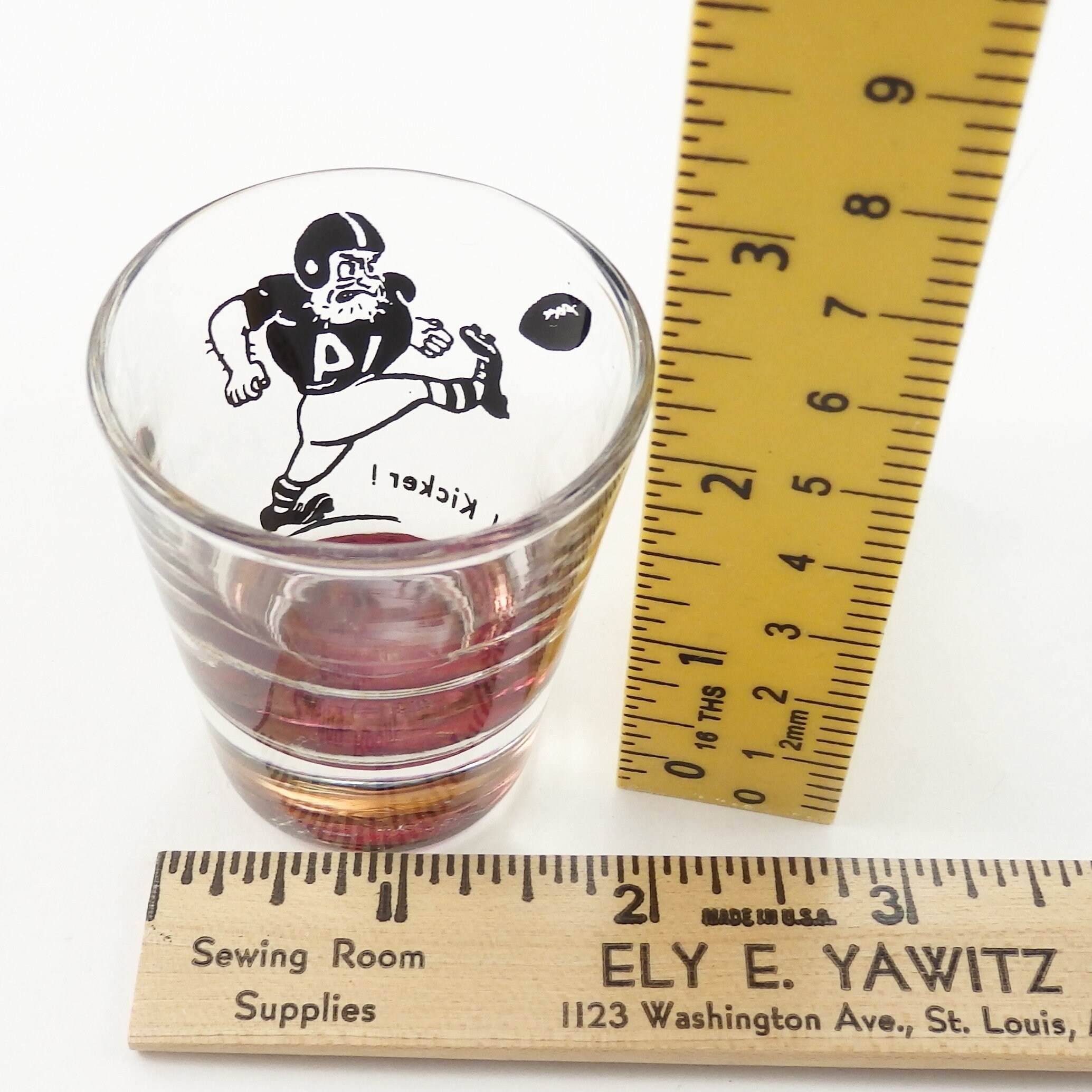 Vintage 50s Football Shot Glass A Real Kicker Etsy