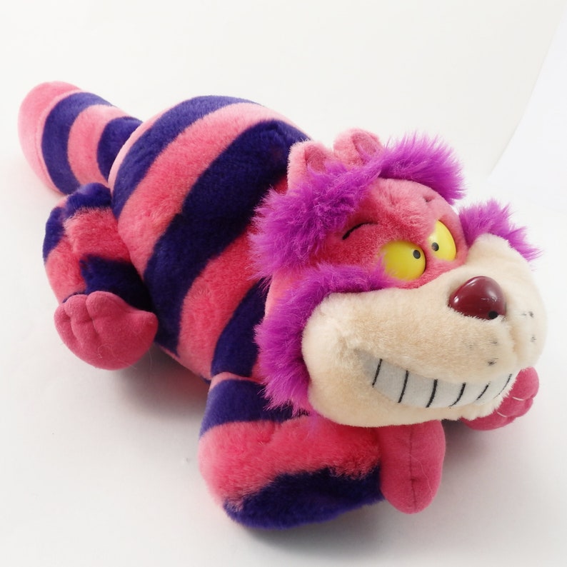 Alice In Wonderland Stuffed Cat Vintage 90s Disney Cheshire Cat Plush Toy Stuffed Animal Disney Plush Plush Cheshire Cat Plushie