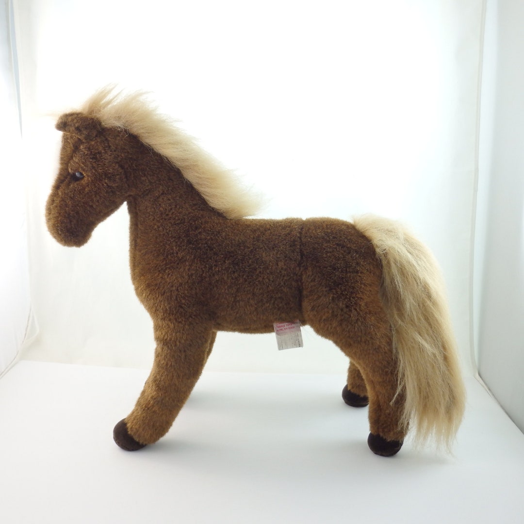 Vintage Douglas Brown Horse Plush Toy Stuffed Animal Stuffed Etsy