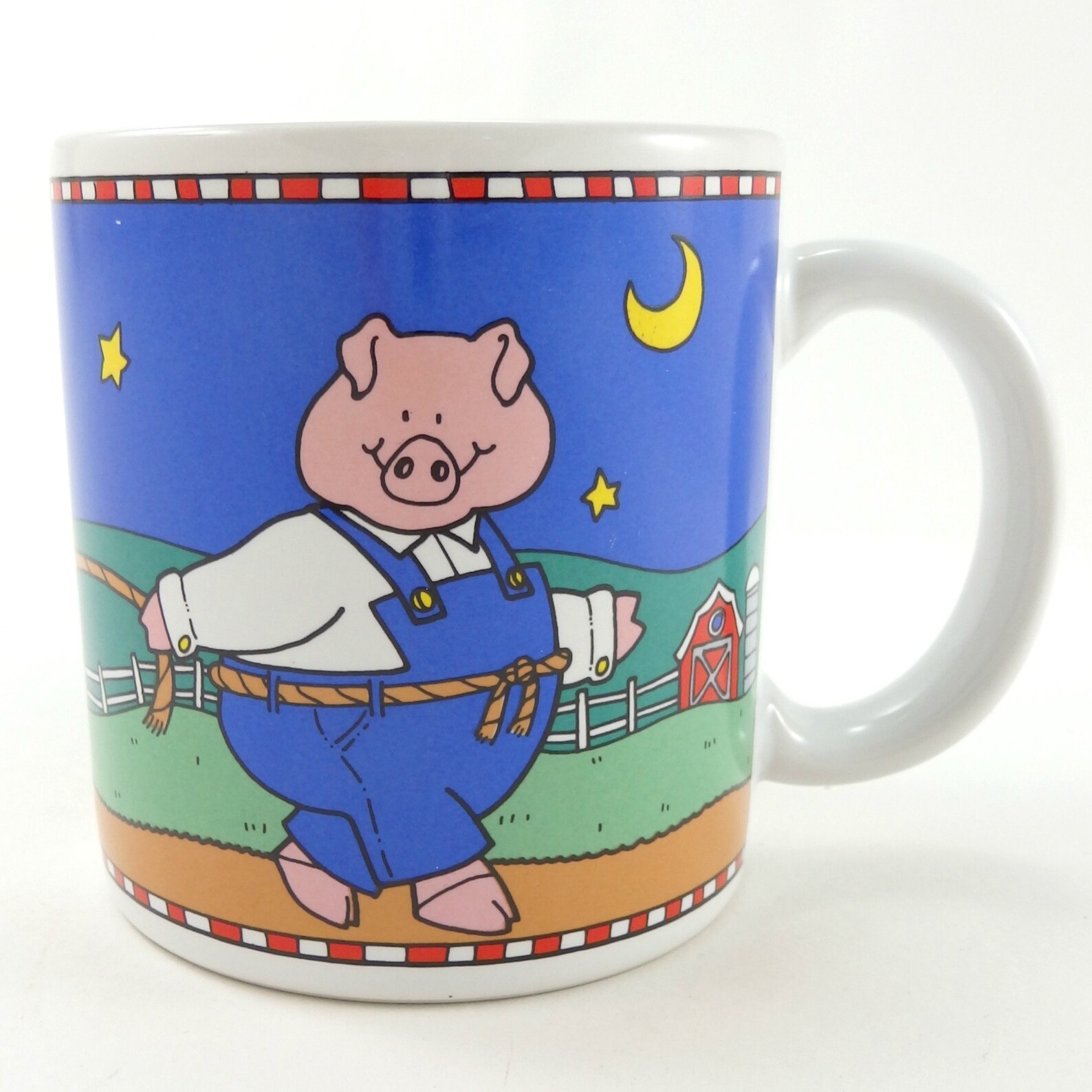 Vintage 80s Pig Mug Farm Animal Mug Farm Mug Barn Mug Etsy