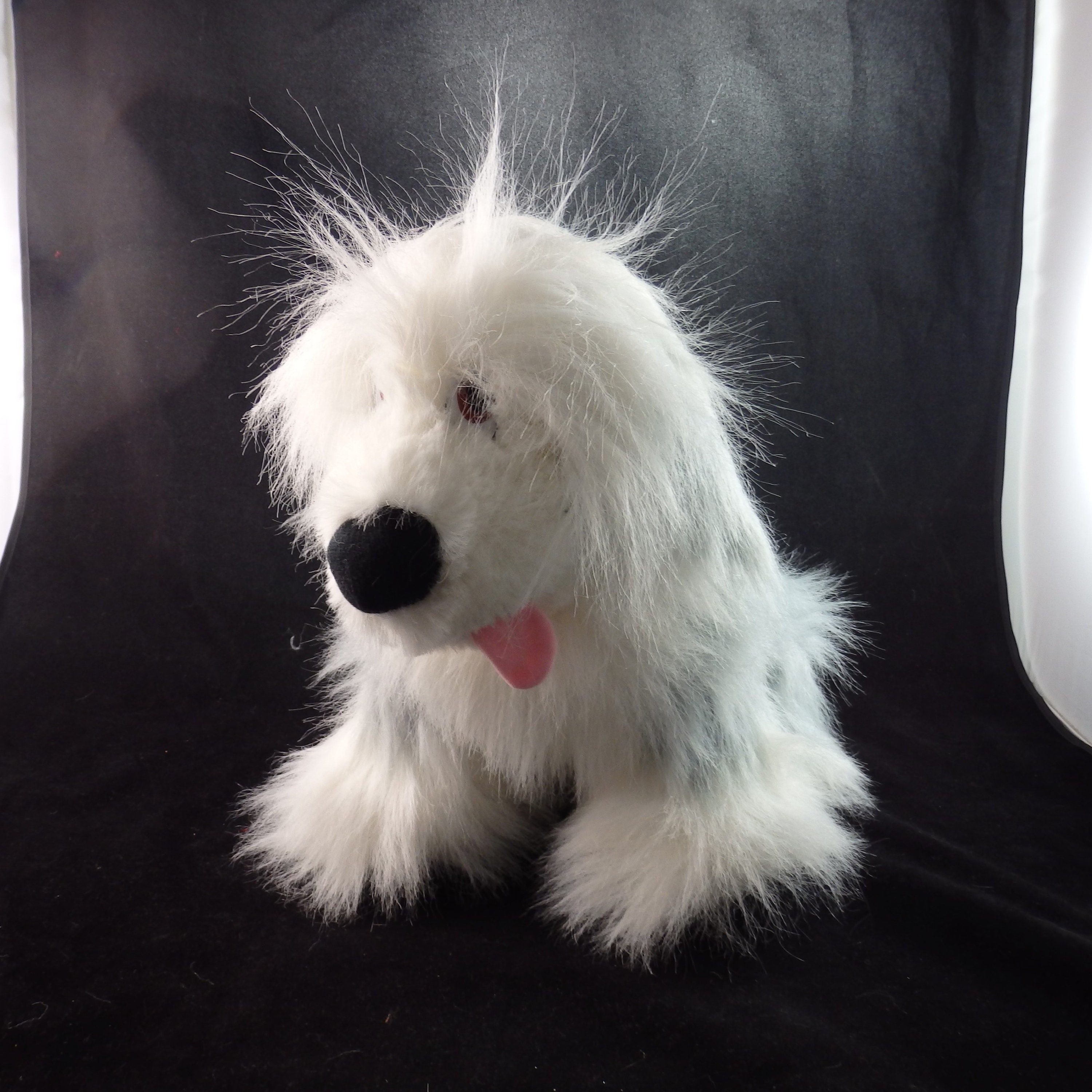 Old English Sheepdog. Genuine Sheepskin Rocker. Fluffy 