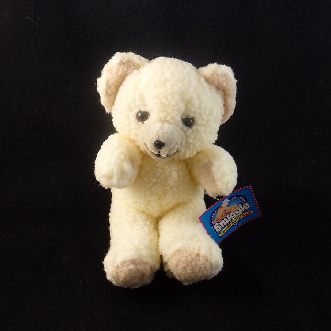 Vintage 90s Snuggle Bear Plush Toy, Small Snuggle Plush Teddy Bear