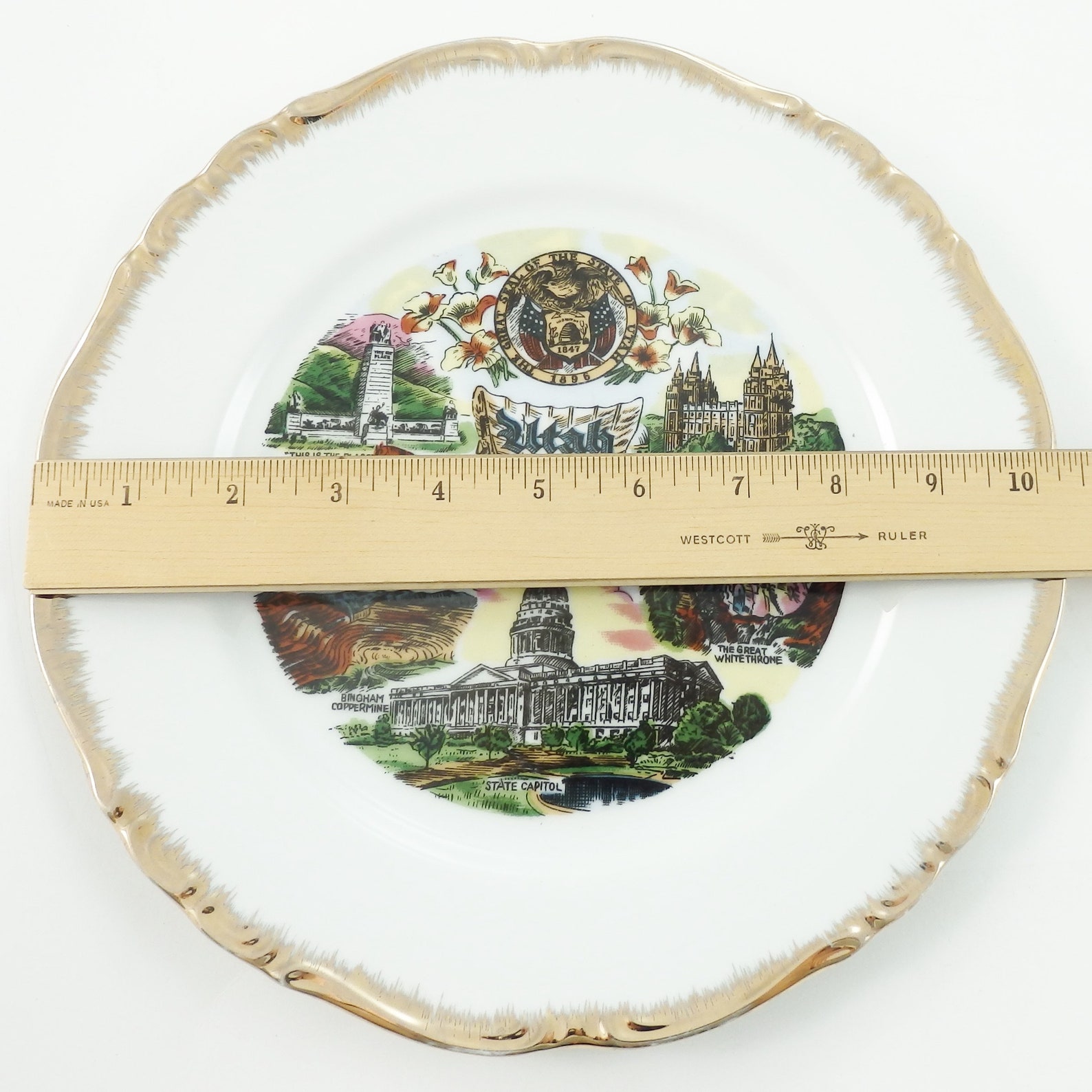 Vintage Utah Plate Home State Plate Utah Gift Utah Souvenir Etsy
