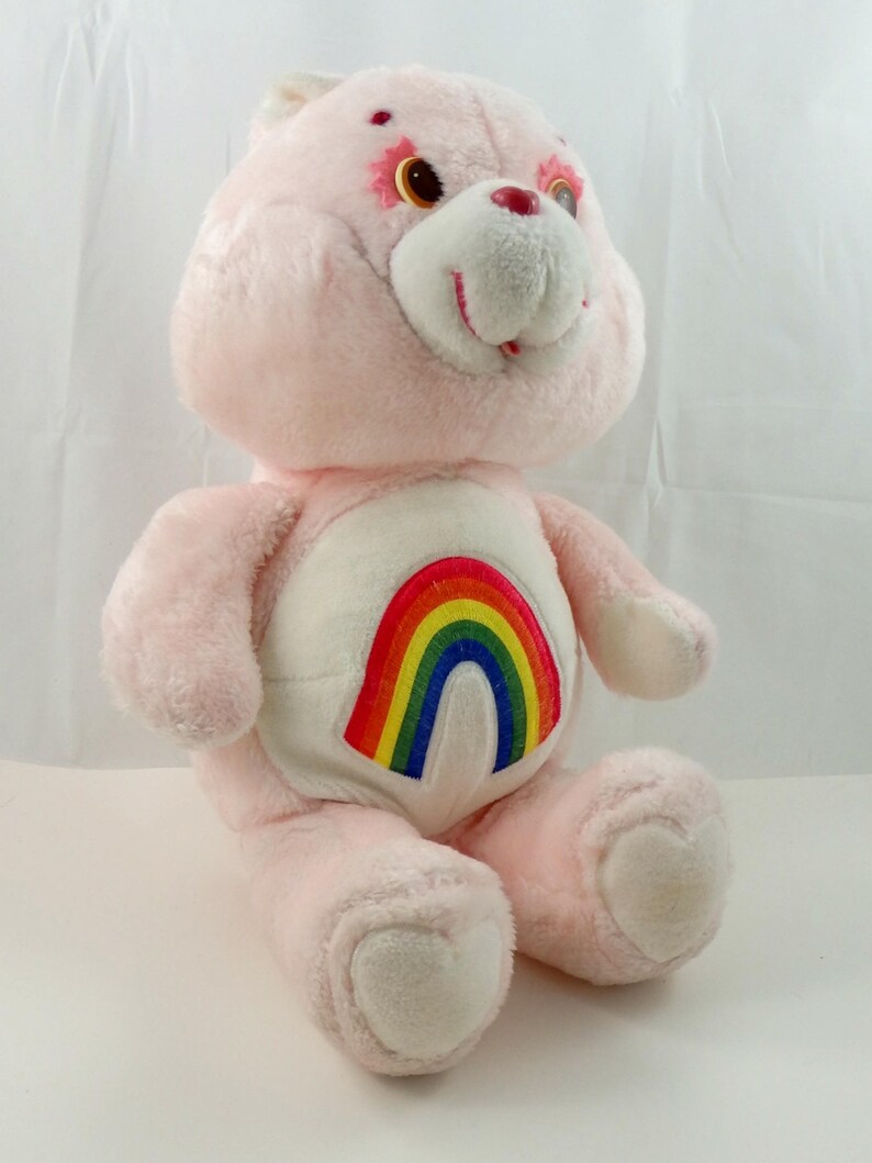 Vintage 80s Kenner Care Bear Plush Toy Cheer Bear Rainbow | Etsy