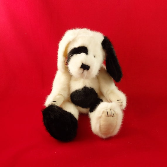 Vintage Boyds Black and White Dog Plush 