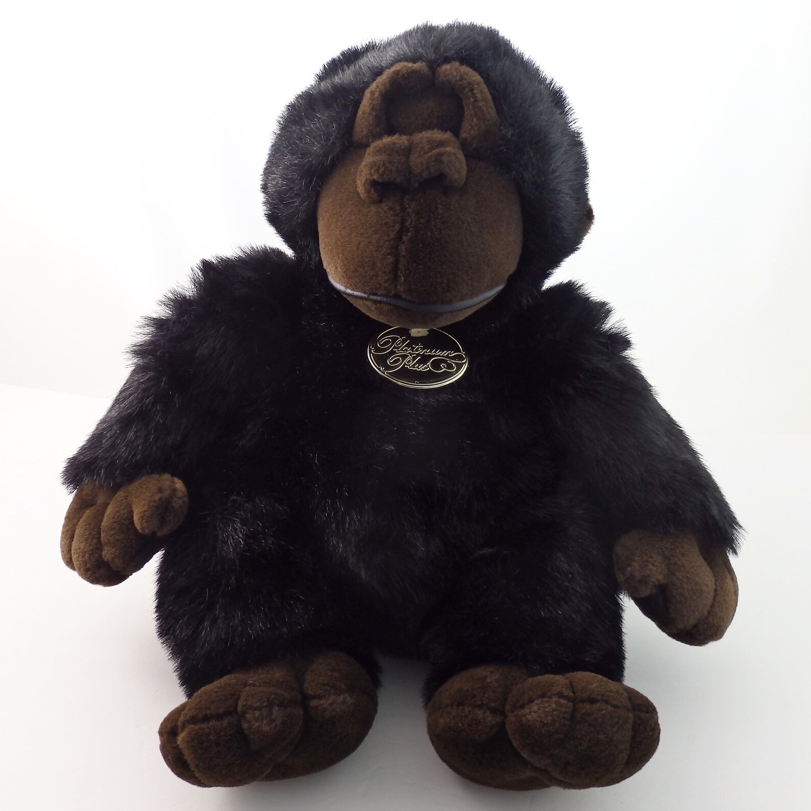 Vintage Platinum Plush Gorilla Plush Toy Black Gorilla Etsy