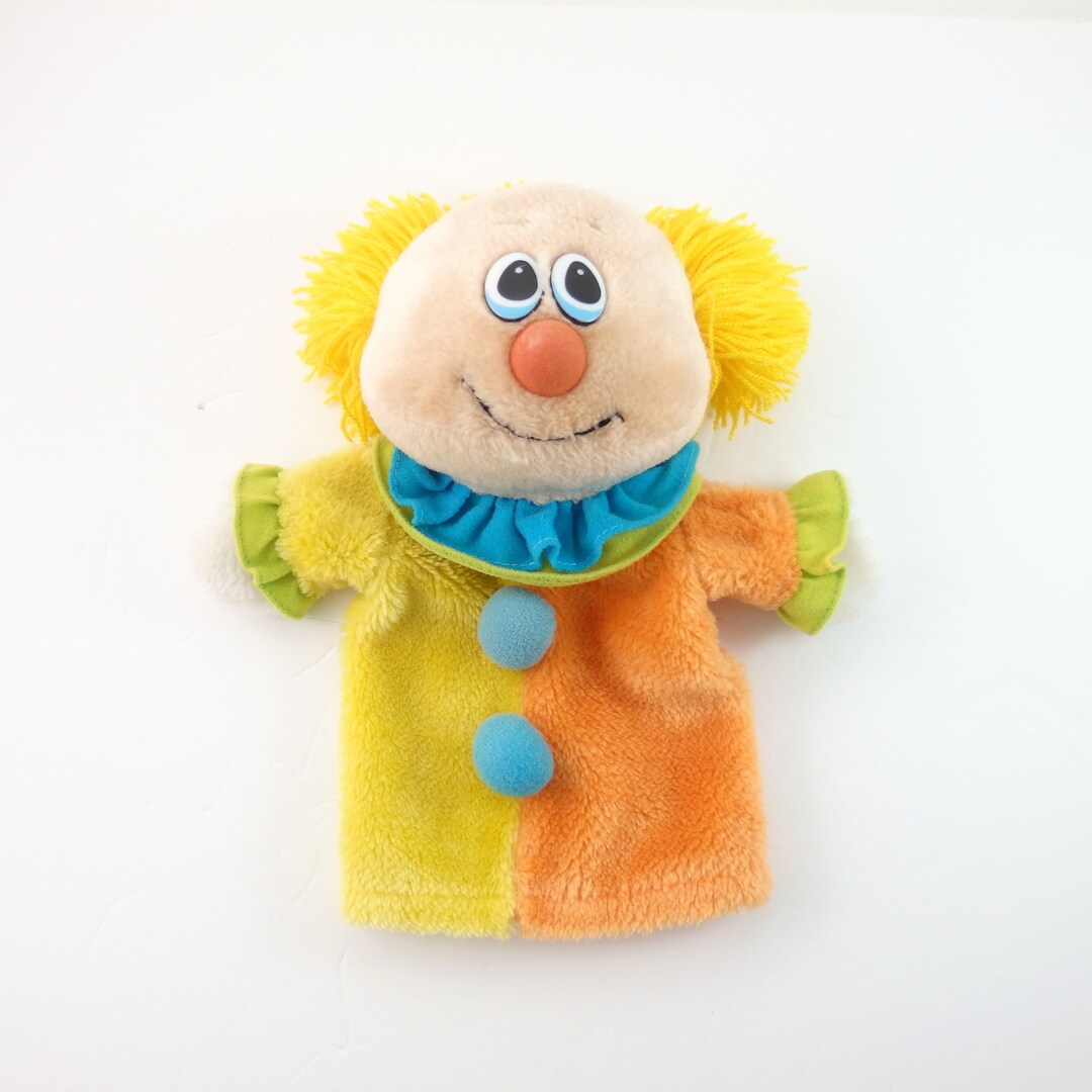 Vintage Dakin Clown Puppet Clown Hand Puppet Clown Plush Etsy