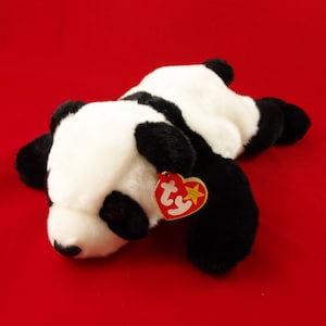 Vintage Ty Beanie Buddy Peking Panda Bear Plush Toy, Panda Plush