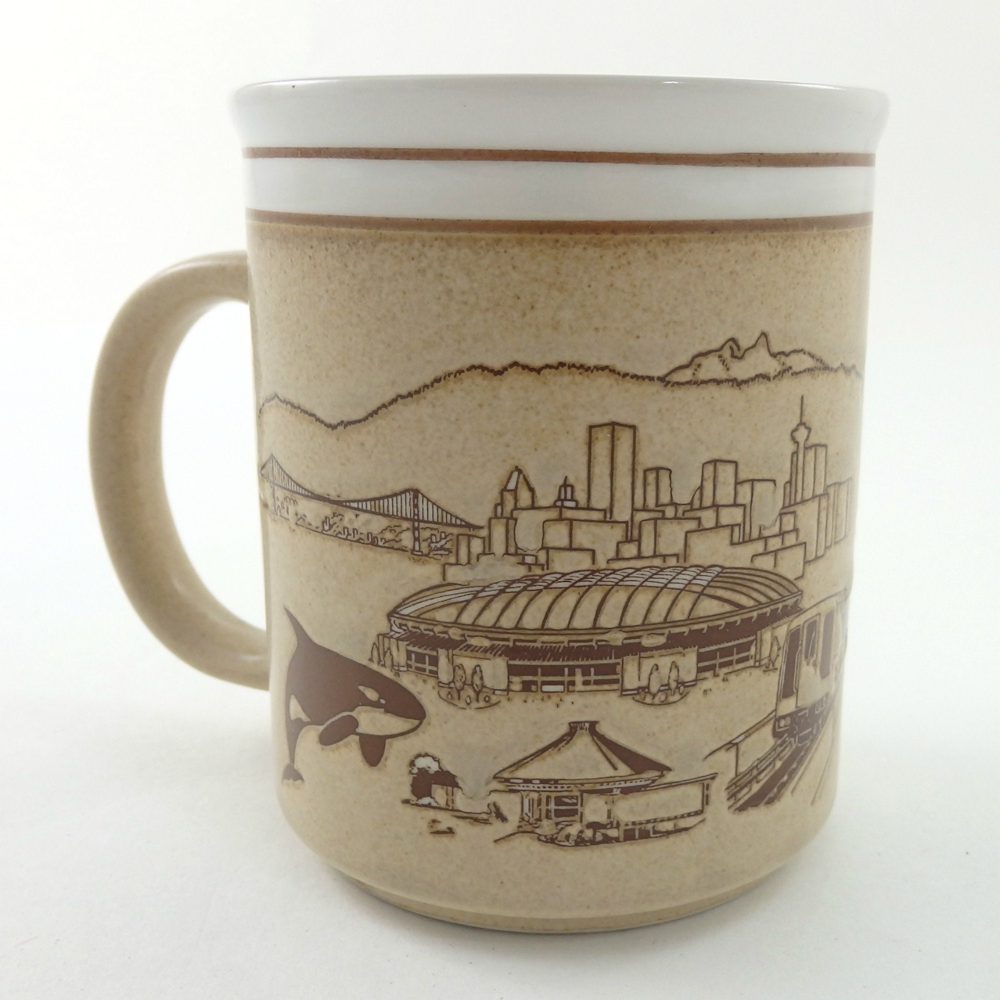 Vintage 70s Vancouver Mug Ceramic Coffee Mug British Etsy