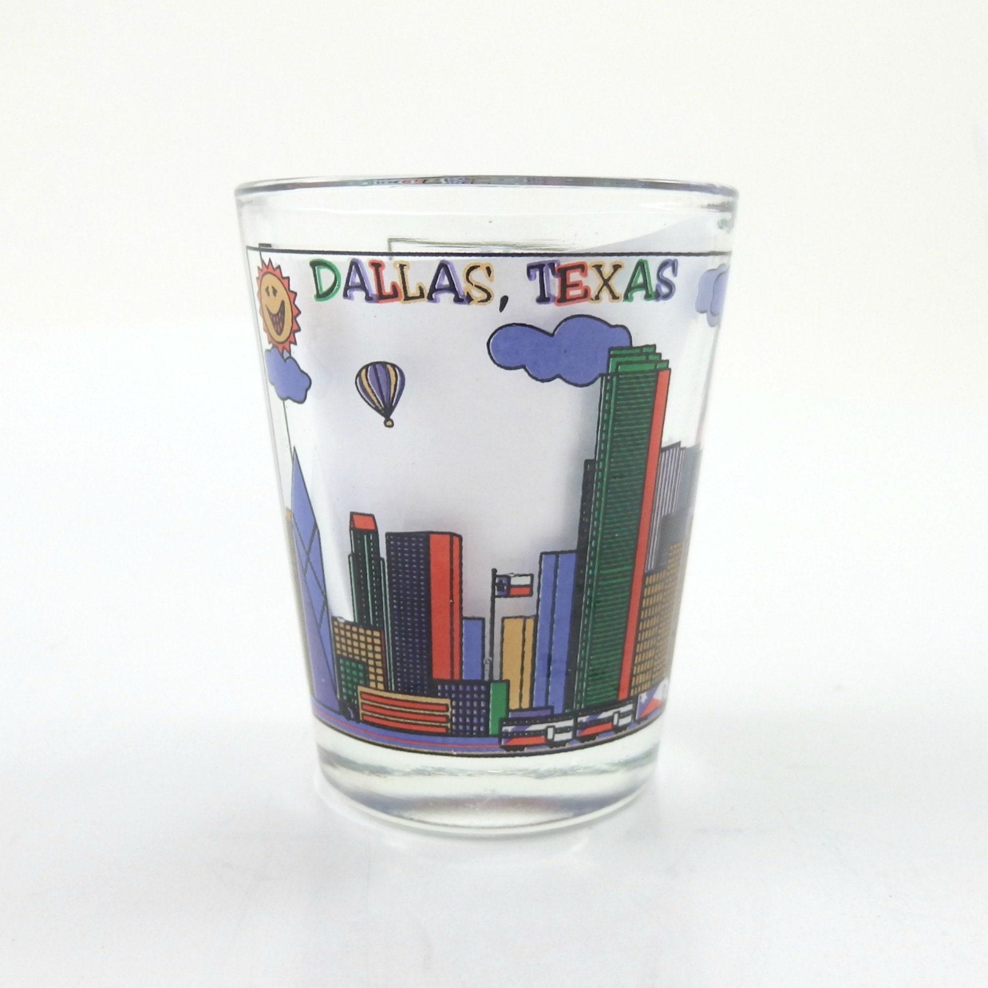 Vintage Dallas Shot Glass Dallas Souvenir Shot Glass Dallas Etsy