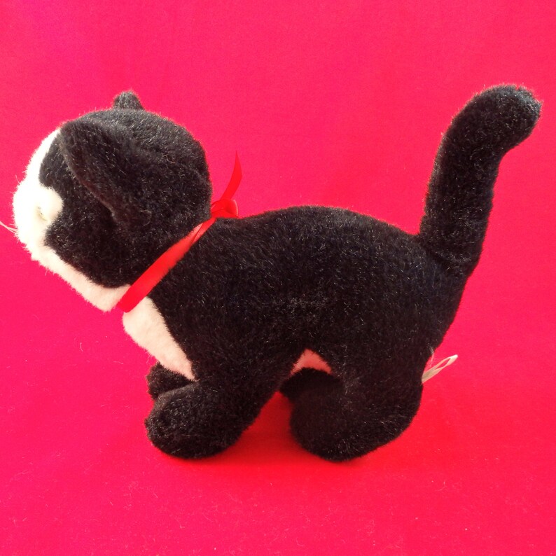 Vintage Gund Black and White Cat Plush Toy Stuffed Cat Etsy Hong Kong