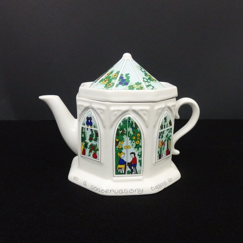 Vintage A Conservatory Teapot English Life Teapots Wade Etsy