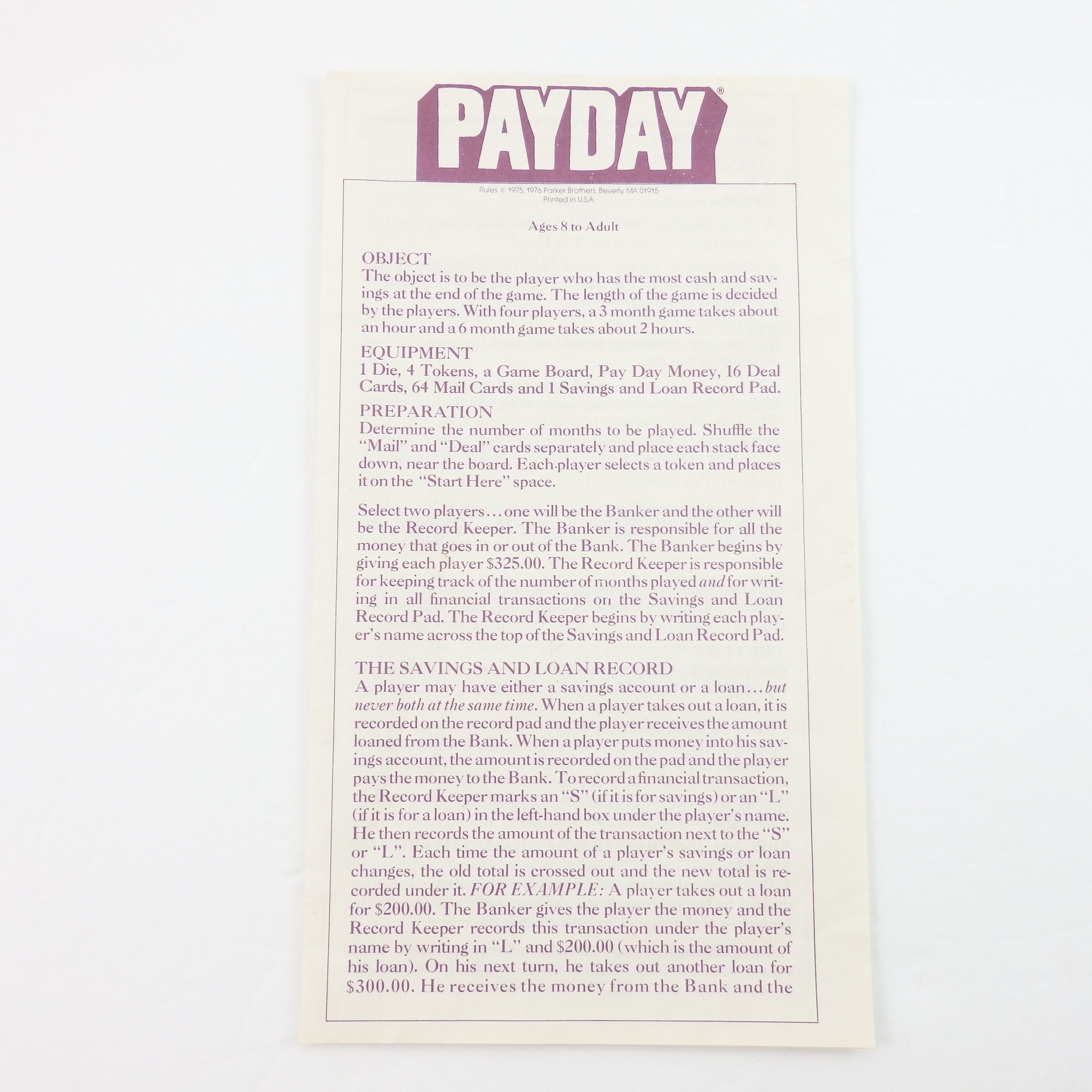 Vintage 70s Payday Game Payday Board Game Parker Brothers - Etsy