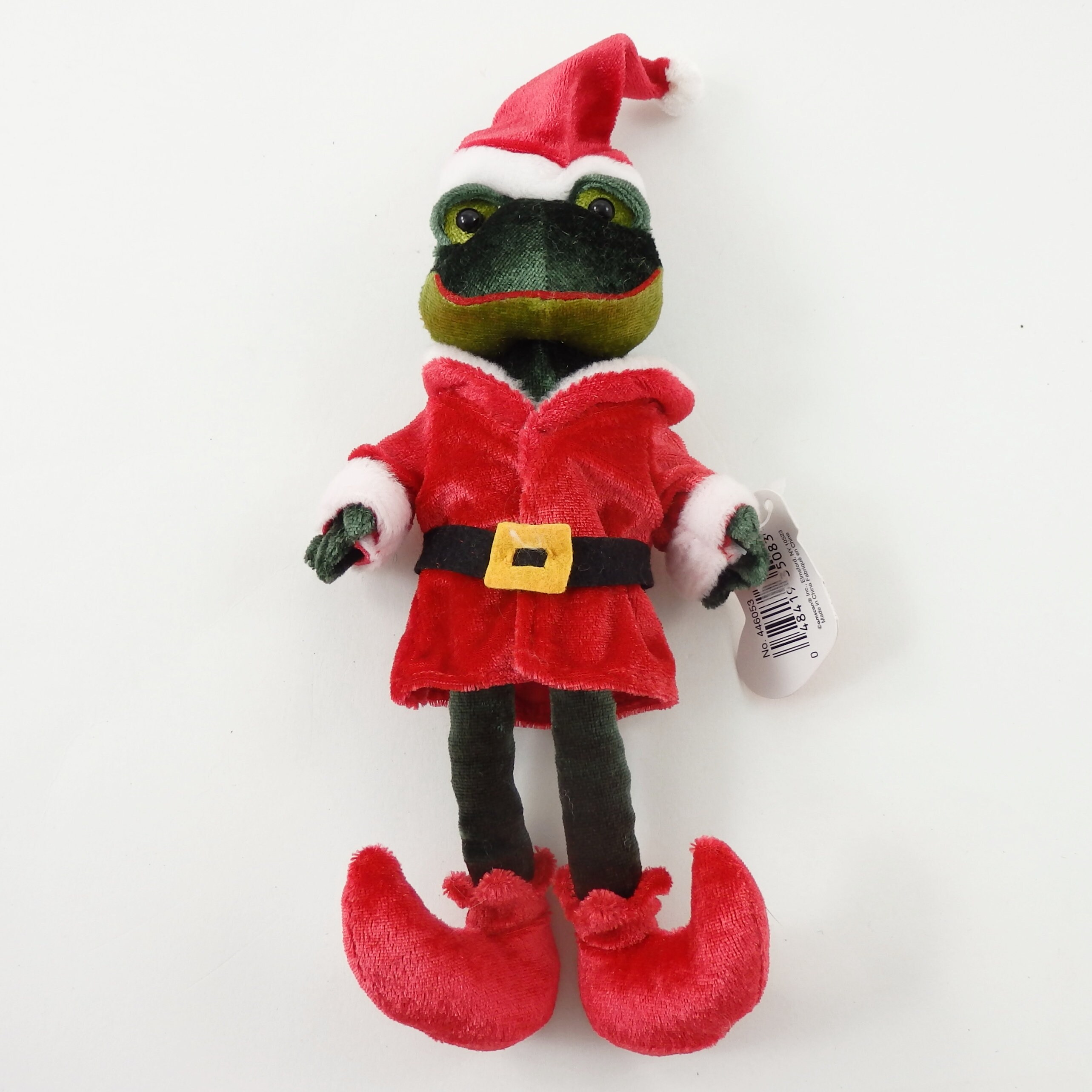 Vintage Christmas Frog Plush Toy Hoppin Santa Frog Christmas Etsy