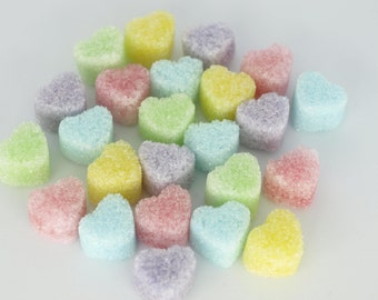 50x Pastel Colored Petite Heart Shaped Sugar Cubes - High Tea, Hostess Gift,Party Favour