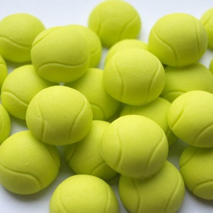 24x Tennis Balls Edible Cupcake Decorations, Sports Balls Cake Topper, Wimbledon Party
