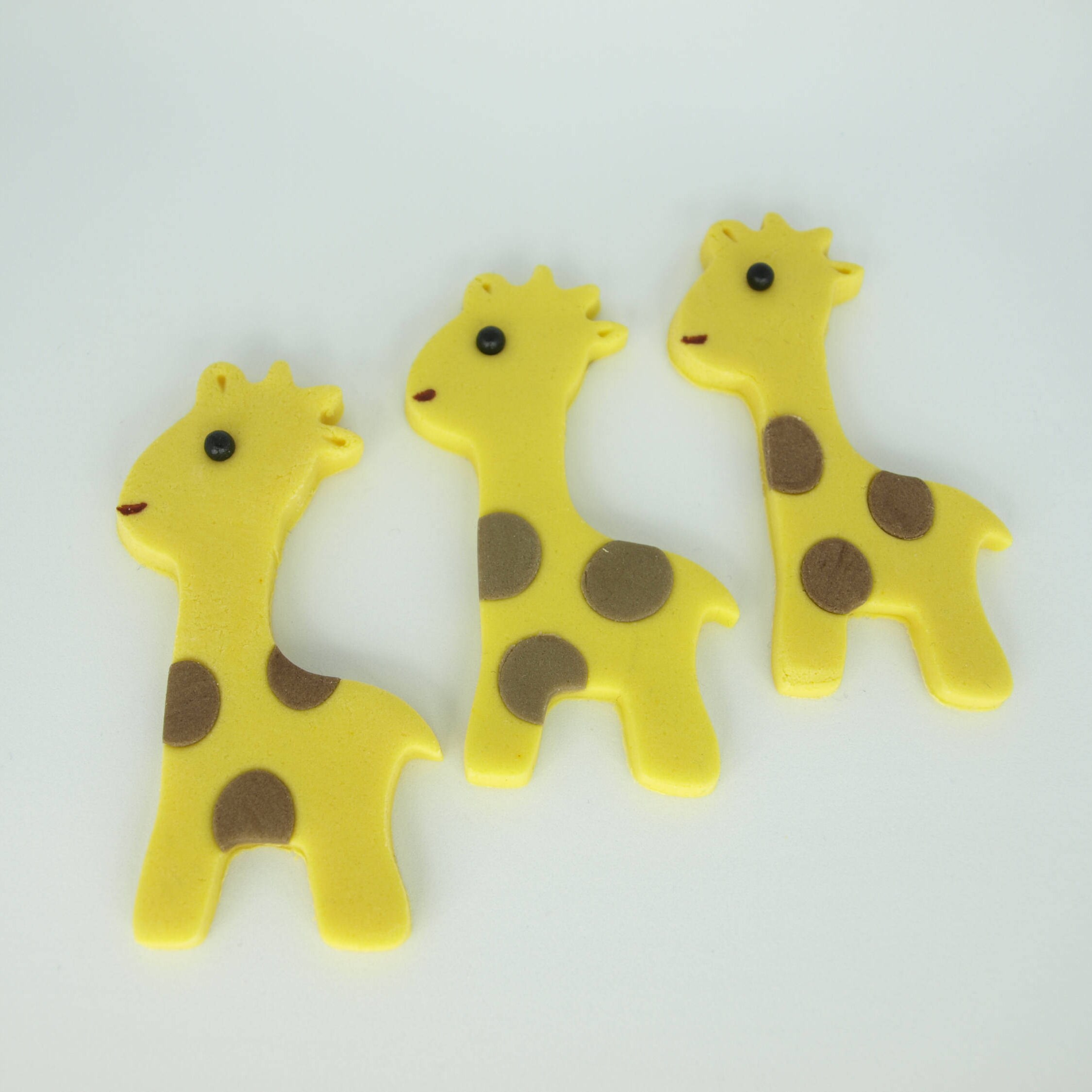 Giraffe Fondant Cupcake Toppers Edible Cake Topper Jungle Etsy