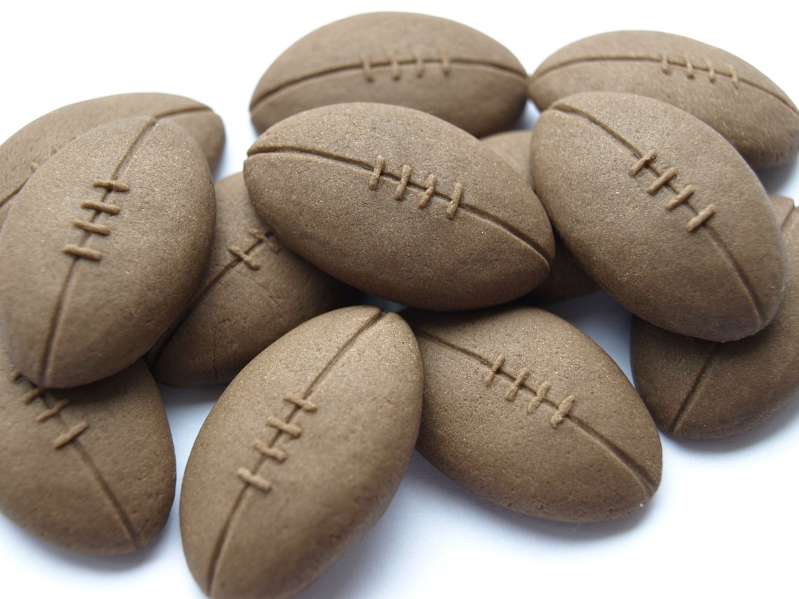 12x Rugby Ball Cupcake Toppers Edible Sport Cake Toppers Etsy