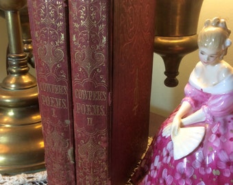 Antique: Poems of William Cowper, Vols. 1 & 2, 1852, Harper and Brothers, New York