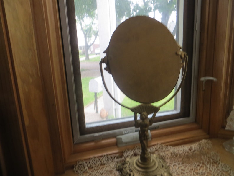 Antique Vanity mirror on stand made by Golden Manufacturing Etsy